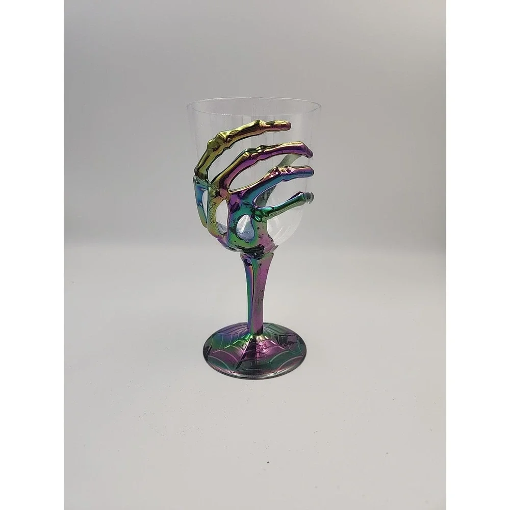 Spooky Skeleton Hand Goblet LOT of 9 Acrylic‎ 11.8 oz Gothic Halloween